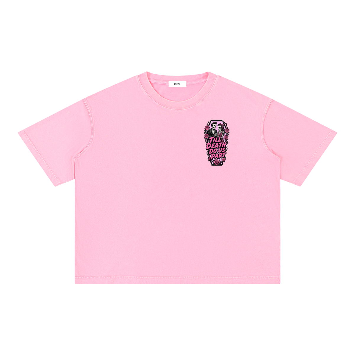 Till Death do us Part Mineral Wash Boxy Cotton Cropped Tee
